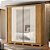 Guarda Roupa Dunas 2,30m com Portas Deslizantes e 4 Gavetas Moval Freijo Off White - Imagem 1
