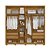 Guarda Roupa Dunas 2,30m com Portas Deslizantes e 4 Gavetas Moval Freijo Off White - Imagem 2