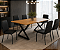 Conjunto de Mesa de Jantar Malibu com 6 Cadeiras – Tampo MDF 160x90cm Preto Fosco - Imagem 1