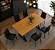 Conjunto de Mesa de Jantar Malibu com 6 Cadeiras – Tampo MDF 160x90cm Preto Fosco - Imagem 2