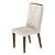 Conjunto de Mesa MADEIRA MACIÇA Donatella Província 6 Cadeiras Megan Bege Natural com Vidro Branco 180x90 - Imagem 4