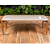 Conjunto de Mesa MADEIRA MACIÇA Donatella Província 6 Cadeiras Megan Bege Natural com Vidro Branco 180x90 - Imagem 5
