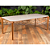 Conjunto de Mesa MADEIRA MACIÇA Donatella Província 6 Cadeiras Megan Bege Natural com Vidro Branco 180x90 - Imagem 7