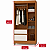 Guarda Roupa Solteiro 03 Portas 02 Gavetas Wind Demobile Cinamomo Off White - Imagem 2