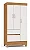 Guarda Roupa Solteiro 03 Portas 02 Gavetas Wind Demobile Cinamomo Off White - Imagem 4
