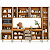 Cozinha Modulada Plena com Cristaleira reflecta com LED 100% MDF Demóbile Cinamon / Tx 7 Pçs 13 Portas 4 Gavetas - Imagem 2