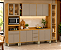 Cozinha Modulada Plena com Cristaleira reflecta com LED 100% MDF Demóbile Cinamon / Tx 7 Pçs 13 Portas 4 Gavetas - Imagem 1