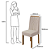 Conjunto de Mesa Apogeu 6 Cadeiras Exclusiva Off White/mendoa capucino - Imagem 5