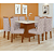 Conjunto de Mesa Nevada 8 Cadeiras Astrid capu/amendoa - Imagem 3