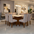 Conjunto de Mesa Nevada 8 Cadeiras Astrid capu/amendoa - Imagem 1