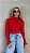Blusa Vermelha Gola Alta - Imagem 1