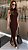 Vestido Midi Cristal Marrom - Imagem 1
