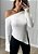 Blusa de Tricot Assimétrica Off White - Imagem 2