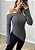 Blusa de Tricot Assimétrica Cinza - Imagem 2