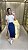Blusa Basic Bicolor Azul - Imagem 1