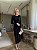 Vestido Midi Botões Preto - Imagem 1