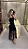 Vestido Franjas Preto - Imagem 1