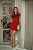 Vestido Transpassado Vermelho Lurex - Imagem 3
