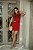 Vestido Transpassado Vermelho Lurex - Imagem 4