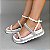 SANDÁLIA PAPETE STRASS OFF WHITE YASMIN - Imagem 1