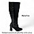 BOTA CANO LONGO CROCO SALTO BLOCO PRETO EVA - Imagem 2