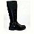 Bota Montaria Feminina Naomi Napa Preto – Estilo Biker Boot 2 em 1 com Enfeite Removível - Imagem 4
