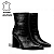 Bota Aurora em Couro Legitimo Croco Preto - Imagem 1