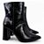 Bota Aurora em Couro Legitimo Croco Preto - Imagem 4