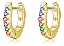 Brinco Argola Infantil Bebê Prata 925 Banho Ouro 18k Colors - Imagem 1