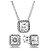 Conjunto Prata 925 Beleza Eterna Quadrado - Imagem 1