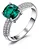 Anel Em Prata 925 Com Esmeralda - Imagem 1