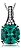 Colar Corrente Prata 925 Legítima Verde Esmeralda - Imagem 1