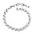 Pulseira Bracelete Feminino Banho De Prata Zircônias Luxo - Imagem 1