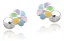 Brinco Infantil De Prata Legítima 925 Flor Resina Colorida - Imagem 1