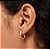 Brinco Argola Banhado Ouro 18k Cravejado Zircônias - Imagem 2