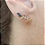 Brinco Ear Cuff Feminino Prata 925 Zircônias Coloridas - Imagem 4