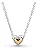 Colar Corrente Prata 925 Feminino Mini Coração Banho Ouro - Imagem 1