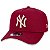 Boné New Era Snapback New York Yankees Vinho Aba Curva - Imagem 1