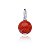 Pingente com pedra coral esponja 12 mm (ródio branco) - Imagem 1