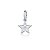 Pingente estrela branca com zircônia (ródio branco) - Imagem 1