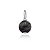 Pingente com pedra obsidiana preta 10 mm (ródio branco) - Imagem 1