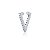 Piercing triangular com zircônias (ródio branco) - Imagem 1