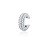 Piercing redondo com zircônias (ródio branco) - Imagem 1