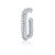 Piercing retangular com zircônias (ródio branco) - Imagem 1