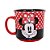 Caneca Minnie Mouse Vermelha E Preta Cerâmica Oficial Disney - Imagem 2