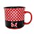 Caneca Minnie Mouse Vermelha E Preta Cerâmica Oficial Disney - Imagem 3