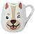 Caneca 3D Cachorro Cachorrinho Dog Shiba Porcelana 400ML - Imagem 1