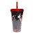 Copo Canudo Itachi Uchiha Akatsuki Preto Vermelho 450ML Oficial Naruto VIZ - Imagem 2