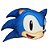 Almofada Sonic 3D Formato Cabeça Aveludada Azul Oficial SEGA - Imagem 2