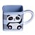 Caneca Panda Pandinha 3D Cubo Quadrada Cerâmica 300ML - Imagem 4